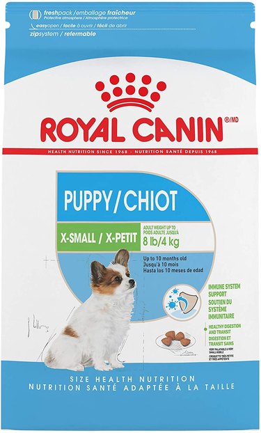 Bag of Royal Canin Size Health Nutrition X-Small Puppy Dry Dog Food