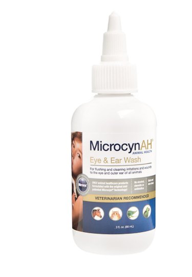MicrocynAH® Ear & Eye Pet Wash, 3-oz Bottle