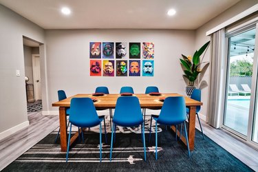 Formal dining area with Star Wars decor in Anaheim