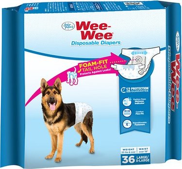 Size XL Wee-Wee Disposable Male & Female Dog Diapers