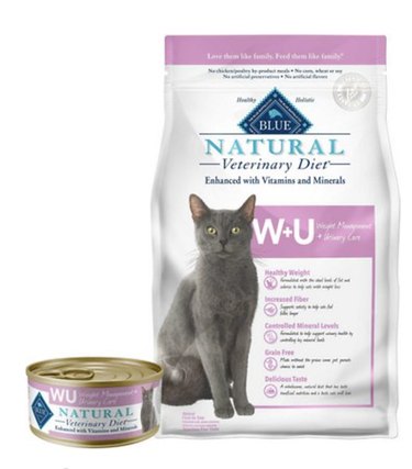 Blue Buffalo Natural Veterinary Diet W+U Weight Management + Urinary Care Canned + Dry Cat Food