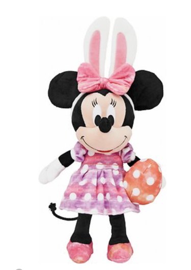 Minnie Mouse with Easter Egg Plush Squeaky Dog Toy