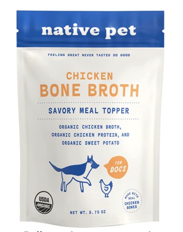 Native Pet Organic Bone Broth for Dogs and Cats, 5.75-oz. Container, Chicken Flavor