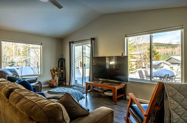 The living room at Where Sky Meets Mountain in Whitefish