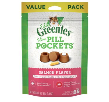 Feline Greenies Pill Pockets, Salmon & Tuna Flavor, 3-oz. Bag