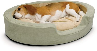 K&H Pet Products Heated Thermo-Snuggly Sleeper in Sage