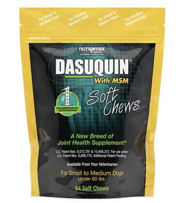 Nutramax Dasuquin with MSM Soft Chews Joint Supplement for Small & Medium Dogs, 84-Count