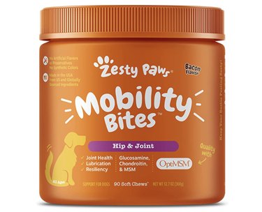Zesty Paws Glucosamine for Dogs - Hip & Joint Health Soft Chews, 90-Count