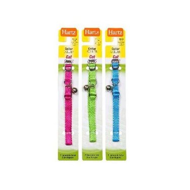Hartz 9" Adjustable Cat Collar with Safety Stretch and Bell