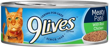 9Lives Meaty Pate Wet Cat Food, 24-Count, chicken flavor