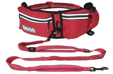 DOCO Hands-Free Dog Leash in red