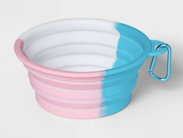 Transgender Flag Color Silicone Dog Bowl