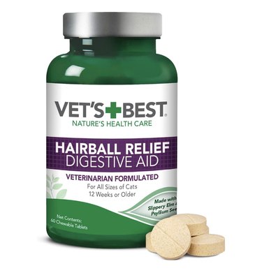 Vet's Best Chewable Tablets Hairball Control Supplement for Cats in 60-Count