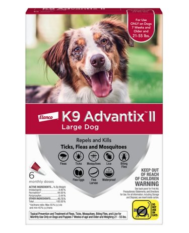 K9 Advantage II Flea and Tick Spot Treatment for Dogs (6-Month Supply)
