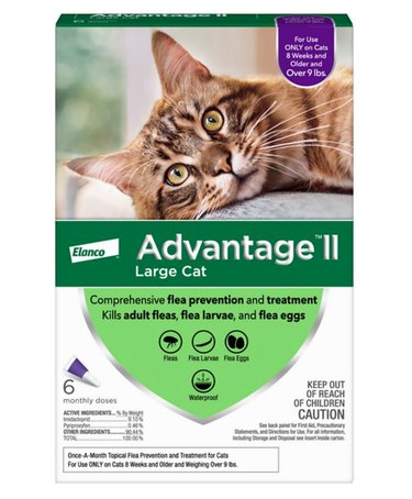 Advantage II Flea Spot Treatment for Cats (6-Month Supply)