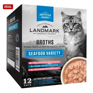American Journey Landmark Broths Seafood Variety Pack Wet Cat Food Complement Pouches, 1.4 oz Case of 12