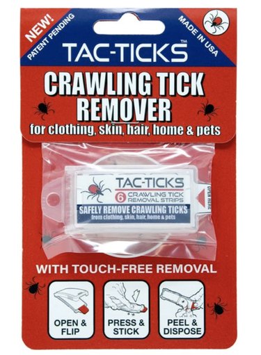 Crawling tick remover adhesive strips that capture ticks that haven't yet attached themselves to your dog. They come in a six-pack with a tick identification card.
