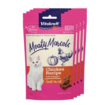 Vitakraft Meaty Morsels Chicken with Pumpkin Recipe Soft Cat Treats