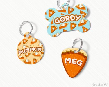 Pumpkin Pie Dog and Pet ID Tags by HomeSweetPet