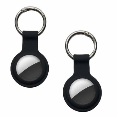 Two black TAVLAS UNLIMITED Pet Collar Air Tag Cases