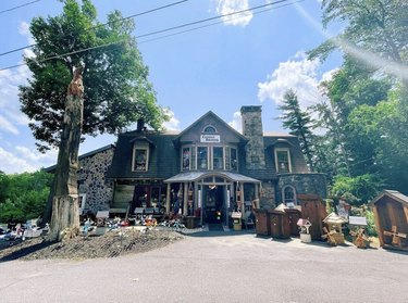 front of the Candle Shoppe of the Poconos