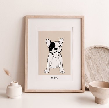 minimalist dog portrait