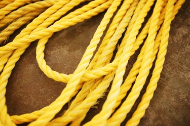 Yellow nylon rope