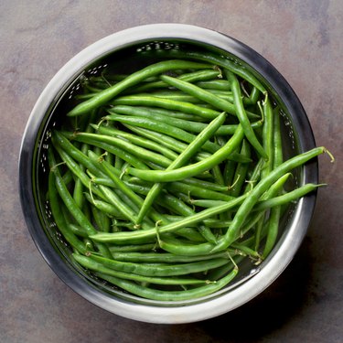 Fresh, organic string beans