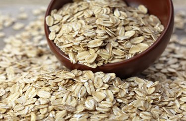 Bowl of oat flakes