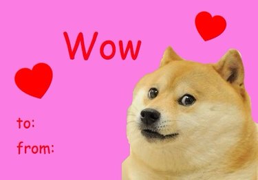 Valentine's Day card with doge