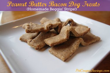 Peanut Butter bacon dog treats