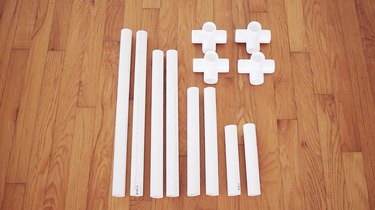 PVC pipes cut to various lengths