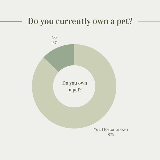 Image of survey question: do you currently own a pet