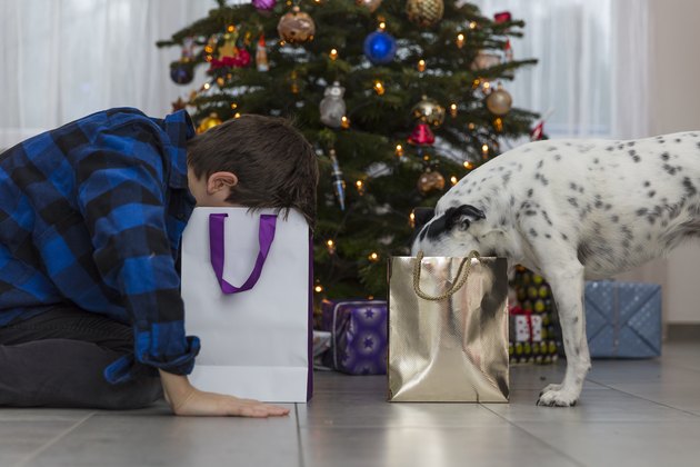 child and dog