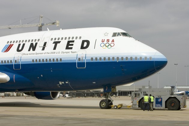 Ground crew members for United Airlines...