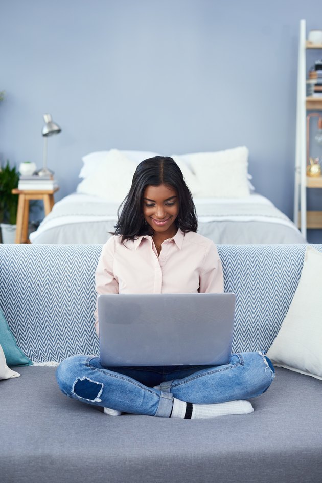 Updating her blog to keep it recent