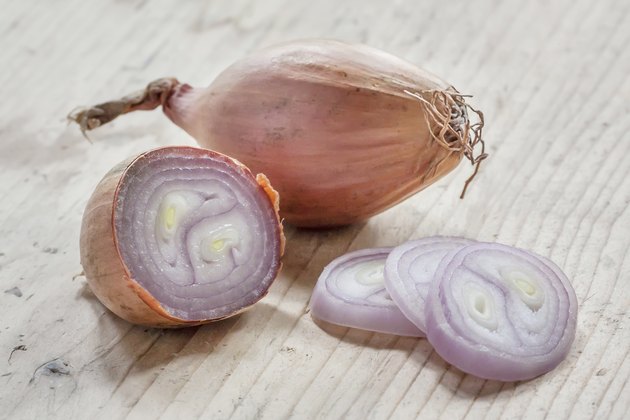 Shallot, whole and sliced