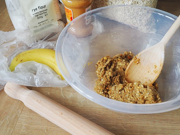 Making homemade dog biscuits