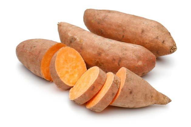 Sweet potato with slices