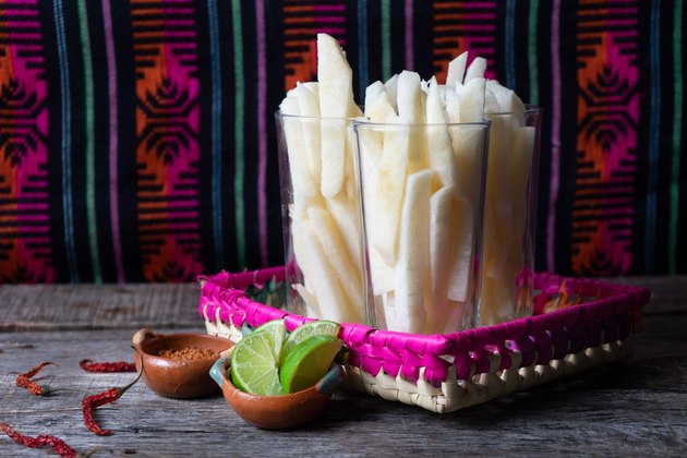 Mexican jicama cut with lime