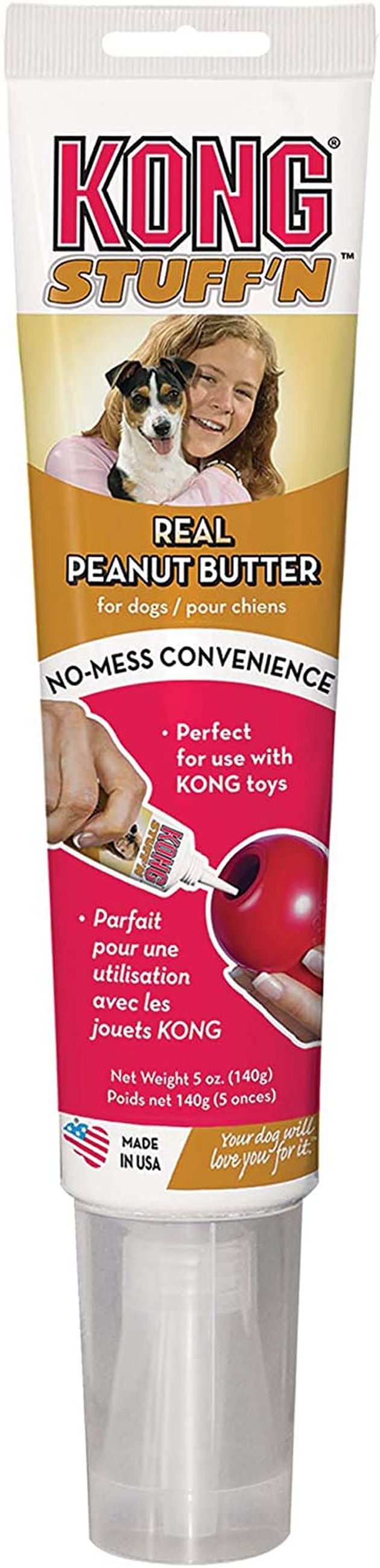 Kong Easy Treat Stuff Dog Toy Fill 4 Flavor Variety - (1) Each: Bacon  Cheese, Liver, Peanut Butter, Pepperoni (8 Ounces) - Plus Fun Animal Facts