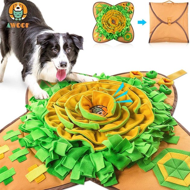Large Snuffle Mat for Dogs Pet Foraging Mat and Interactive Ball Toys for  Nose-Work Feeding Encourages Natural Foraging Skills