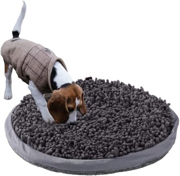 Pet Snuffle Gray Mat for Dogs Nose work Feeding Mat and Puzzle