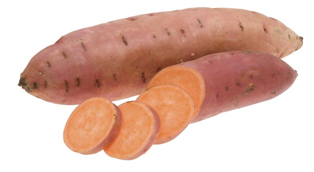 aufgeschnittene Süßkartoffel