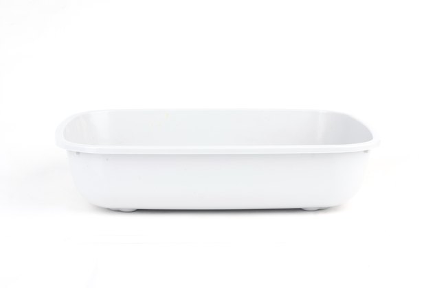 Cat litter box isolated on white