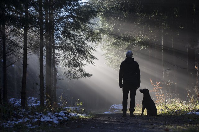 Woman and dog