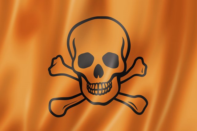 toxic poison skull flag