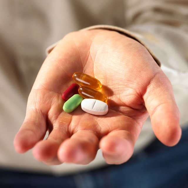 Vitamins in hand
