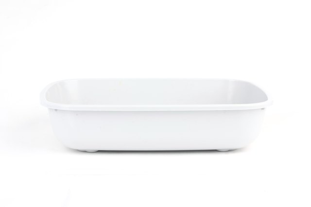 Cat litter box isolated on white